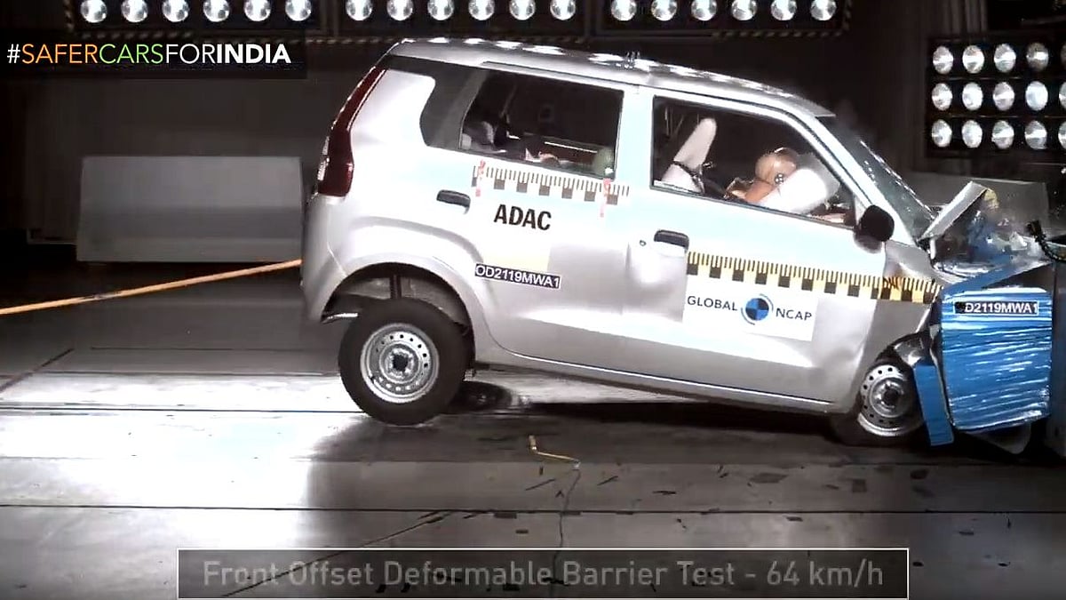 The Maruti Suzuki Wagon-R achieved two stars for adult occupant protection and two stars for child occupant protection. 