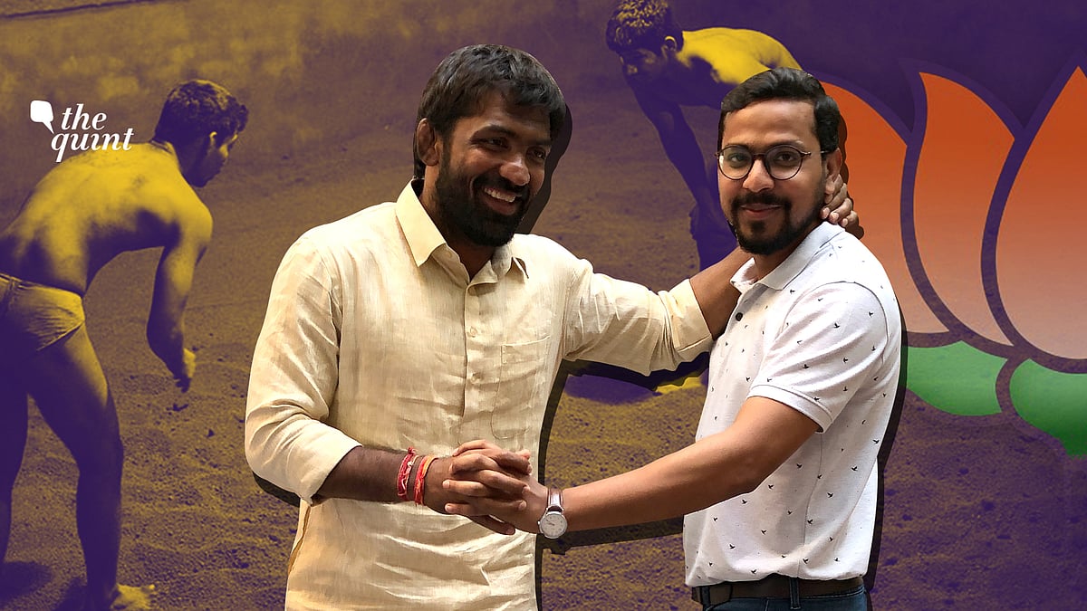 Yogeshwar Dutt with The Quint reporter Shadab Moizee.