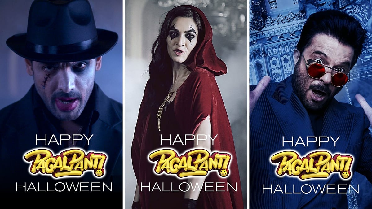 John Abrahan, Kriti Kharbanda, Anil Kapoor in <i>Pagalpanti </i>Halloween posters. 