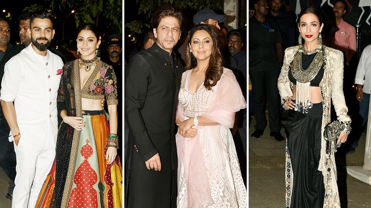 Virat Kohli, Anushka Sharma, SRK, Gauri Khan, Malaika&nbsp; Arora.
