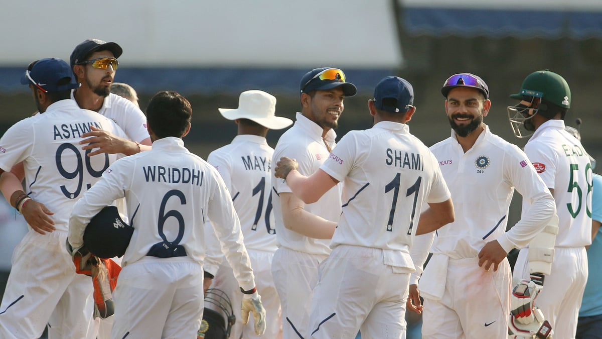 India bowled out Bangladesh for 213 to record an innings and 130-run victory in the first Test, on Saturday.