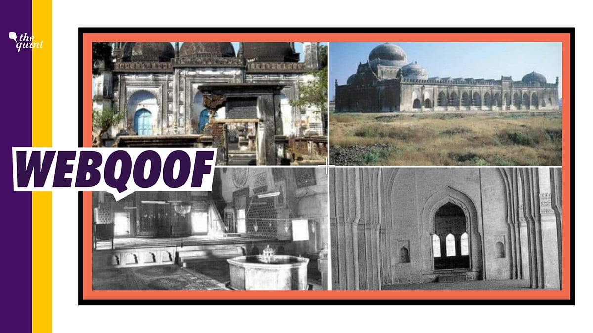 Many pictures have been shared on social media with the claim that they are of the Babri Masjid.