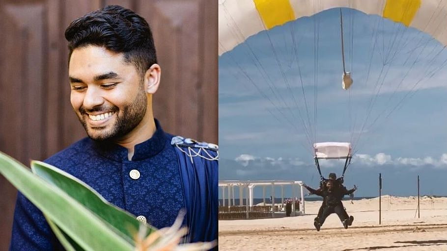 Akaash Yadav decided to do something adventurous on his wedding day!