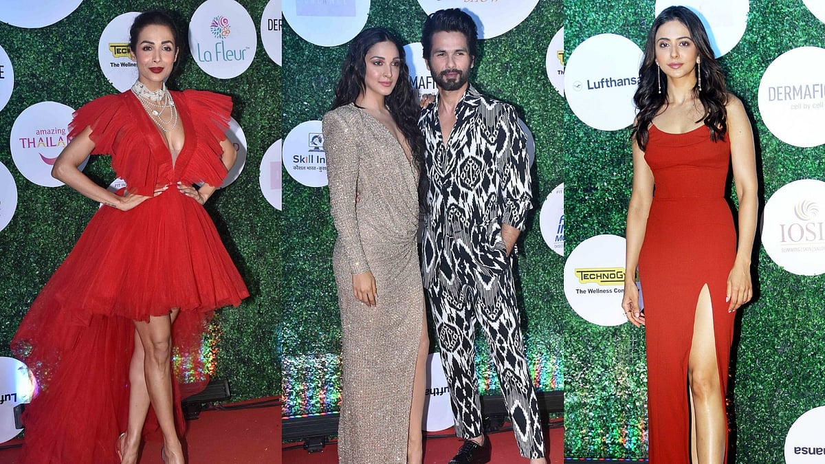 Malaika Arora, Shahid Kapoor, Kiara Advani and Rakul Preet Singh at the Global Fit and Fab Awards.