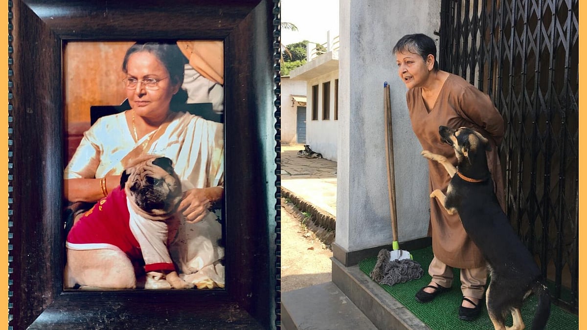 Raakhee Gulzar at her farmhouse in Panvel.