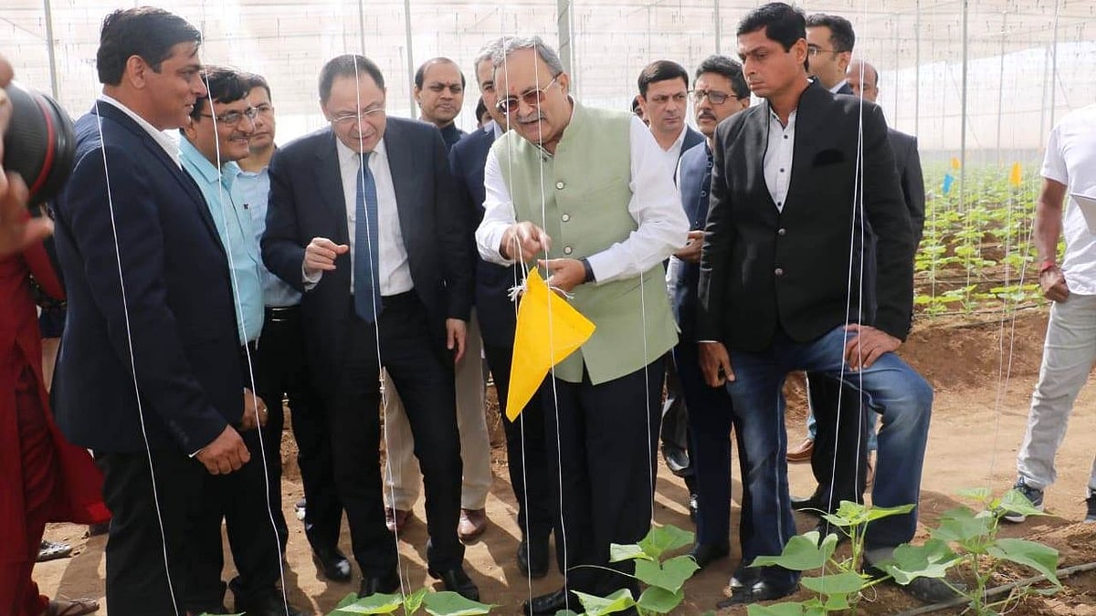Gujarat minister Saurabh Patel with the Uzbek delegation