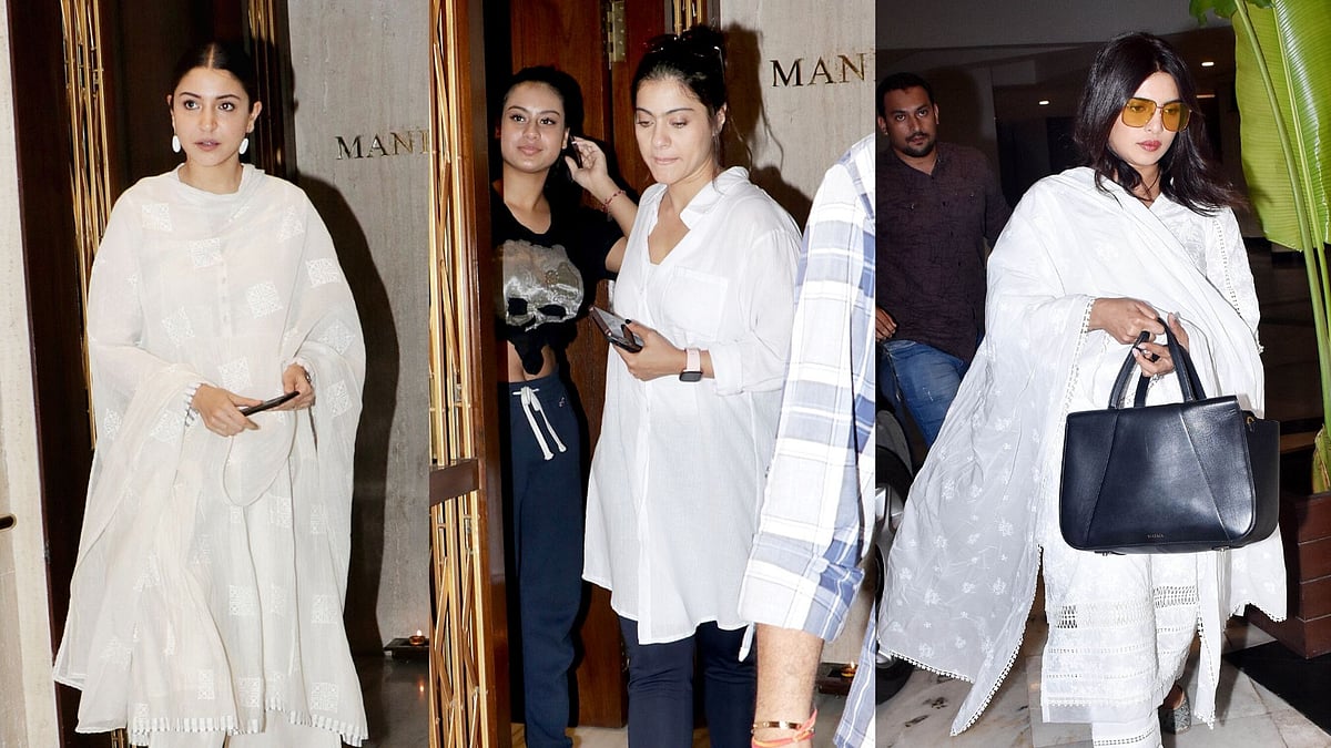 Priyanka Chopra, Kajol, Anushka Sharma at Manish Malhotra residence.