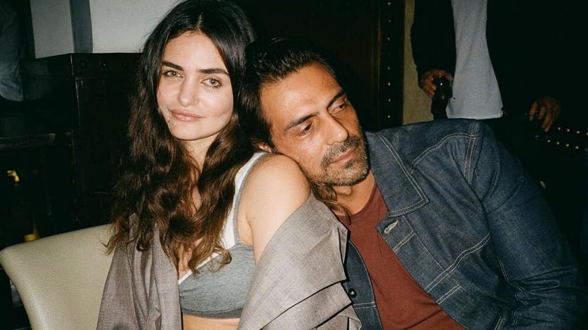 Arjun Rampal and partner Gabriella Demetriades.