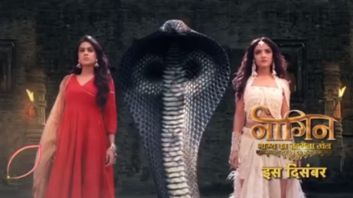 Nia Sharma and Jasmin Bhasin in <i>Naagin.</i>