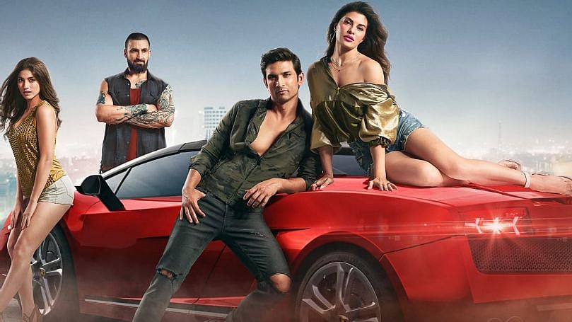 Sushant Singh Rajput, Jacqueline Fernandez and co-stars in <i>Drive.</i>