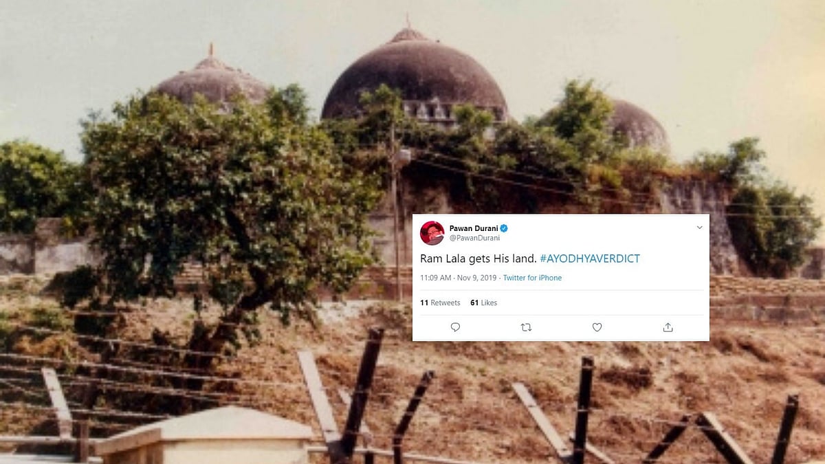Netizens react to SC verdict in Ayodhya land dispute case.&nbsp;
