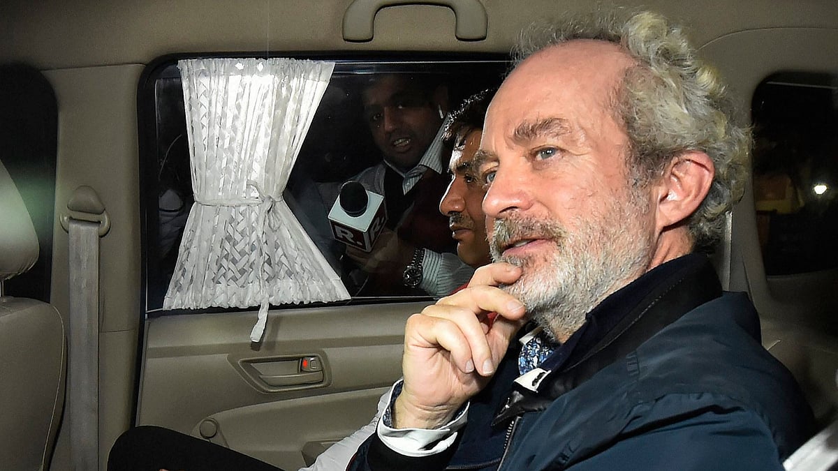 Agusta Westland scam accused middleman Michel Christian at CBI headquarters in New Delhi, on early Wednesday, 5 December 2018.