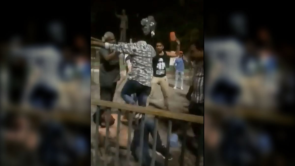 A video of the incident, in which the Dalit youth are being stripped and beaten, has since gone viral.
