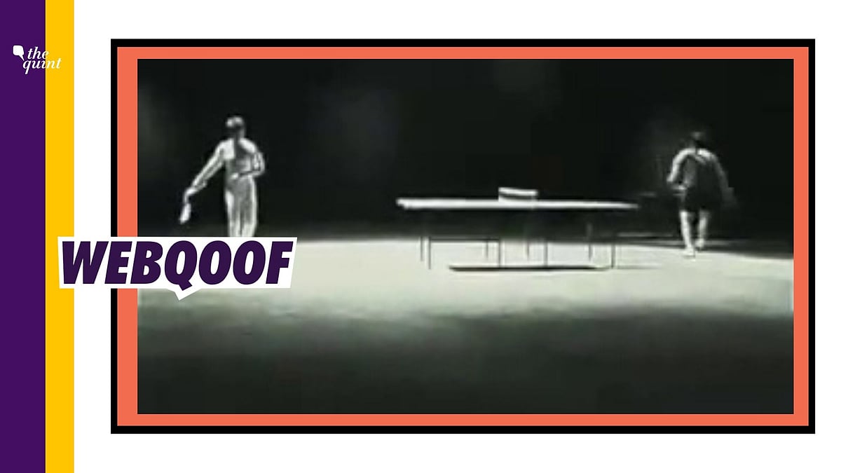 Lee, according to the viral message, is using nunchaku to play ping pong with his opponent.