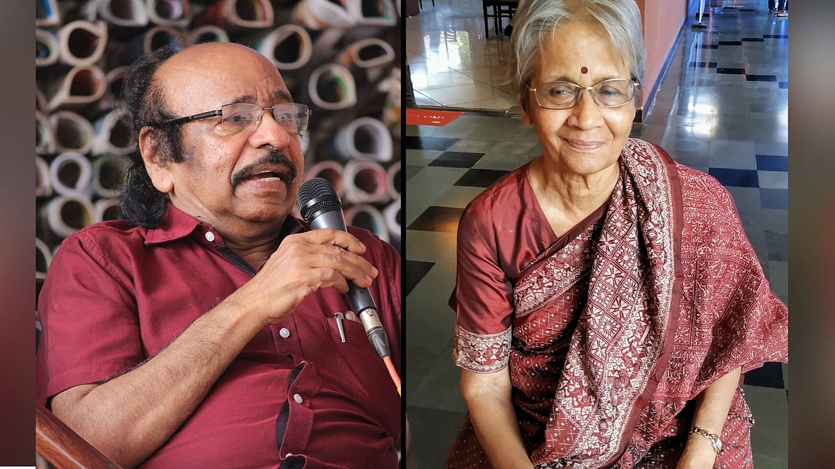 (Left) Poet K Satchidanandan & (right) Writer Shanta Gokhale.