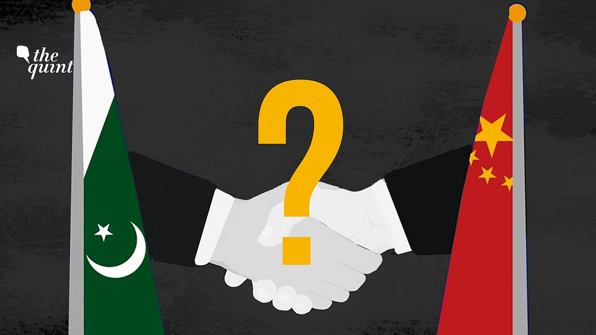 Image of Chinese flag (R) and Pakistani flag (L) used for representational purposes.