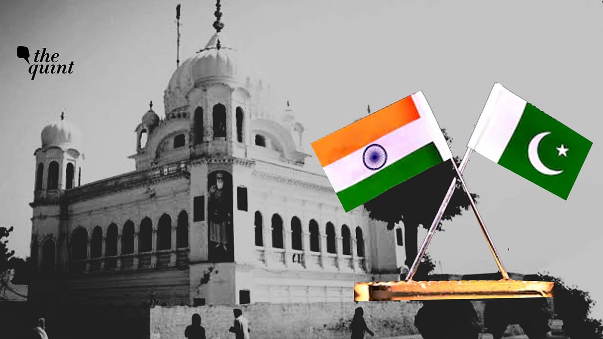 Image of Darbar Sahib Gurudwara, Pakistan, and India &amp; Pakistan flags, used for representational purposes.