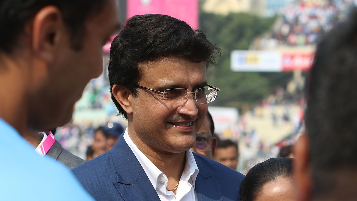 BCCI President Sourav Ganguly during the Day-Night Test at the Eden Gardens in Kolkata.