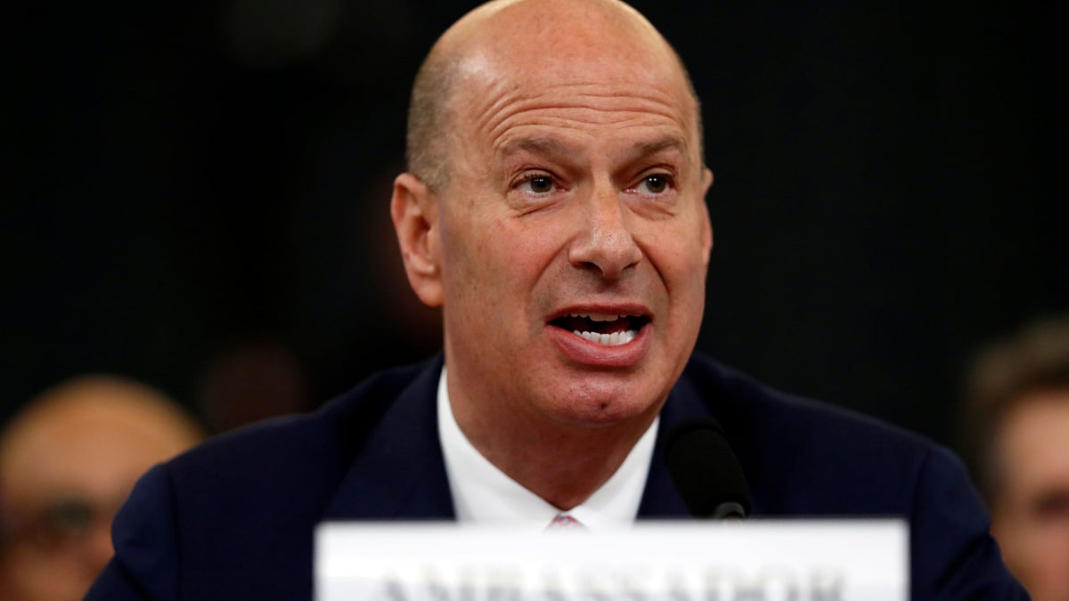 Gordon Sondland, is President Donald Trump’s European Union ambassador.