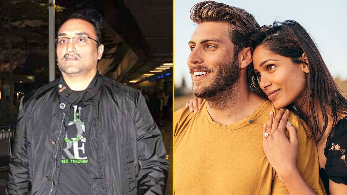 Aditya Chopra, Chairman of Yash Raj Films; Freida Pinto with fiance Cory Tan.