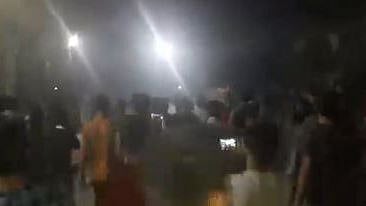 Screengrab of the protest.