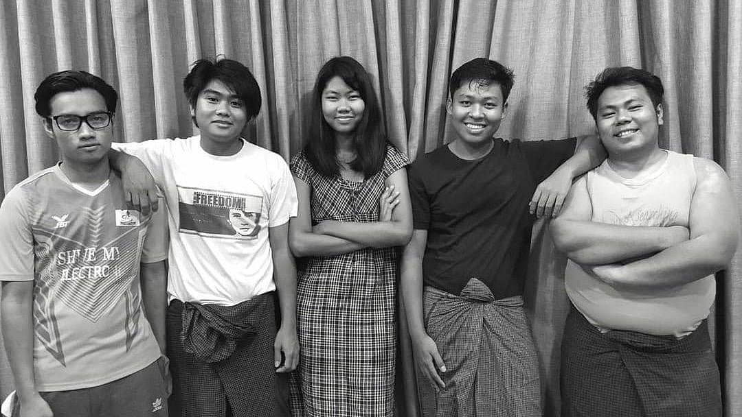 Members of the satire group Peacock Generation.