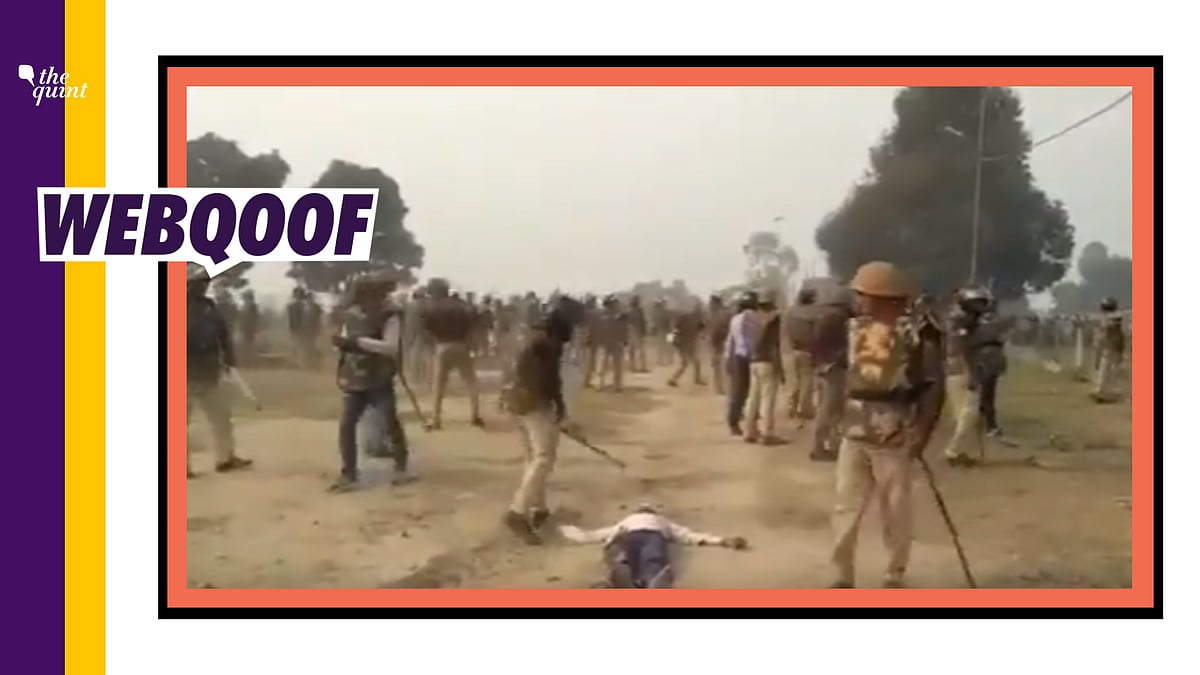 A screenshot of the video where the man is seen lying on the ground.