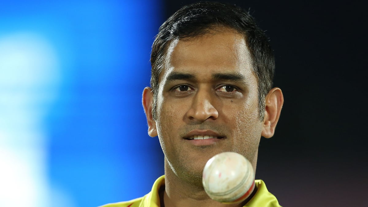 MS Dhoni during match 25 of the Vivo Indian Premier League Season 12, 2019 between the Rajasthan Royals and the Chennai Super Kings.
