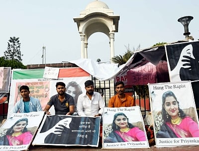 A youth was arrested on Tuesday for allegedly making derogatory comment on social media about the woman veterinarian, who was gang-raped and murdered here last week. (Photo: IANS)