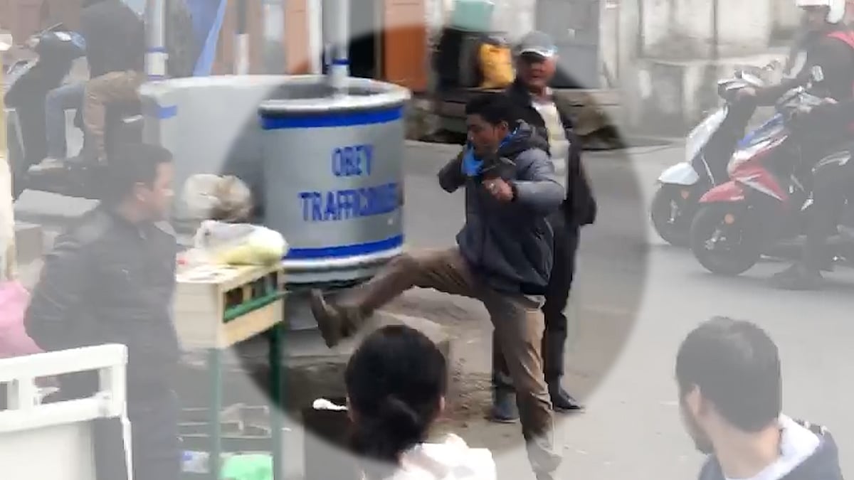 Anti-CAA and pro-ILP protestors ransacking shops in Shillong.