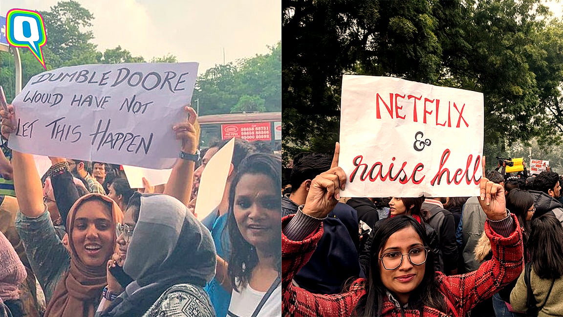 Pop-culture posters at the CAA and NRC protests&nbsp;