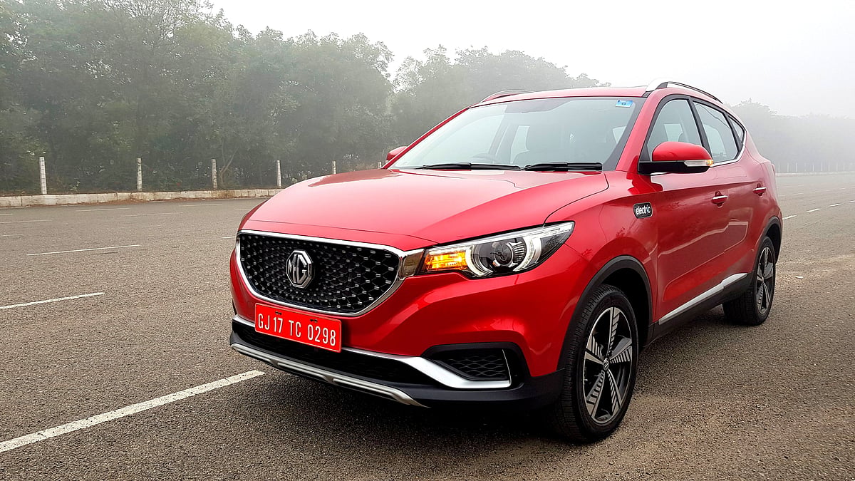 The MG ZS EV can do 340 Km on a single charge.