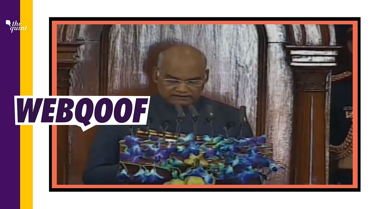 The video clip is from President Kovind’s address to both the Houses of the Parliament ahead of the last session of the 16th Lok Sabha which commenced on 31 January.
