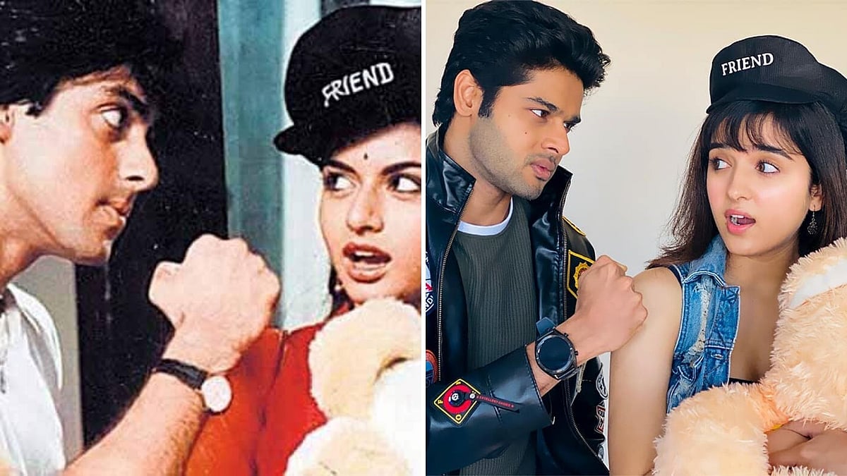 Abhimanyu Dassani recreates a scene from <i>Maine Pyar Kiya</i>