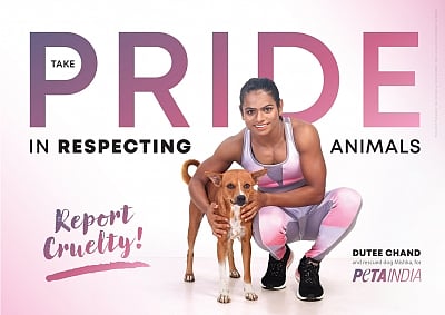 Dutee Chand stars in new PETA India ad.
