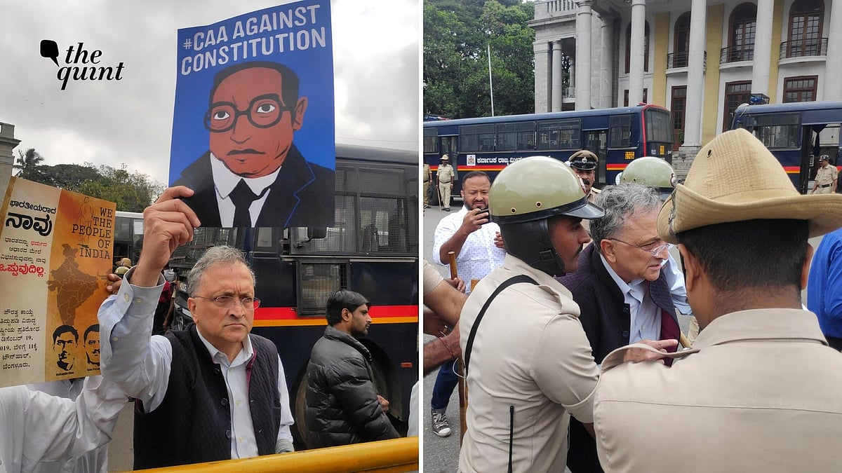 Ramachandra Guha was detained by the police during a protest against the amended Citizenship Act in Bengaluru.