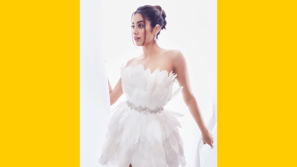Janhvi Kapoor in a House of Exc dress.