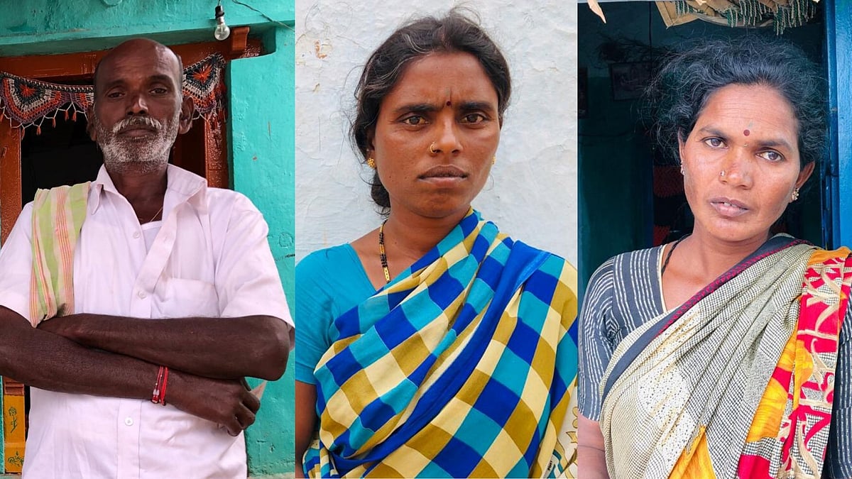 (From left to right) Jollu Naveen’s mother Laxmi, Chinakunta Chennakashavulu’s mother Jayamma and Jollu Shiva’s father Jollu Rajappa. 