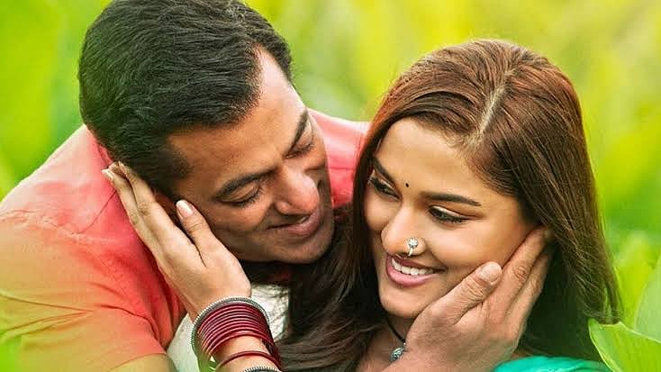 Salman Khan and Saiee Manjrekar in <i>Dabangg 3.</i>