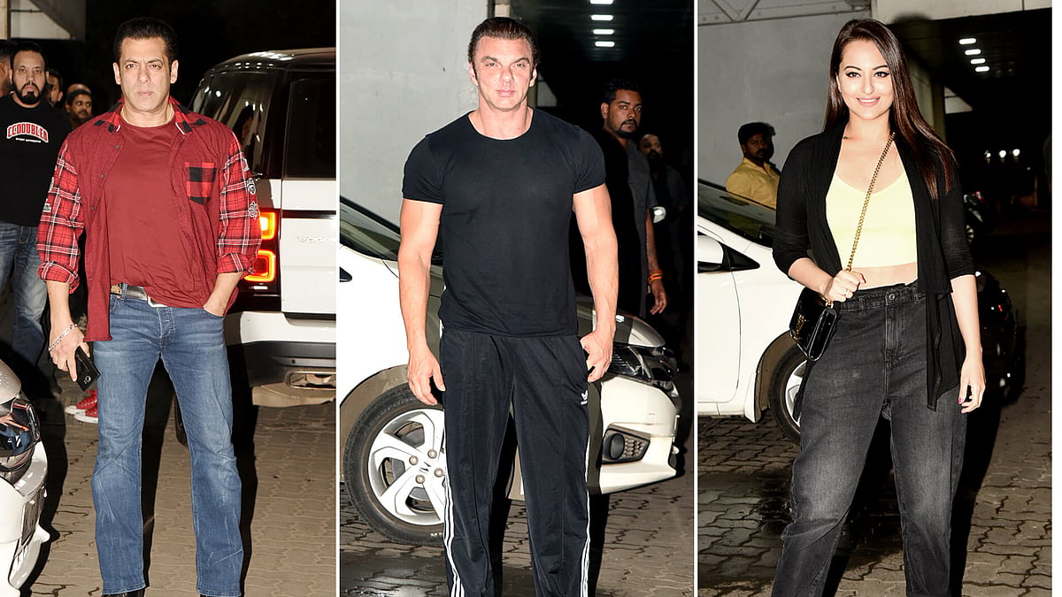 Salman Khan and Sonakshi Sinha were present at Sohail Khan’s party among others.