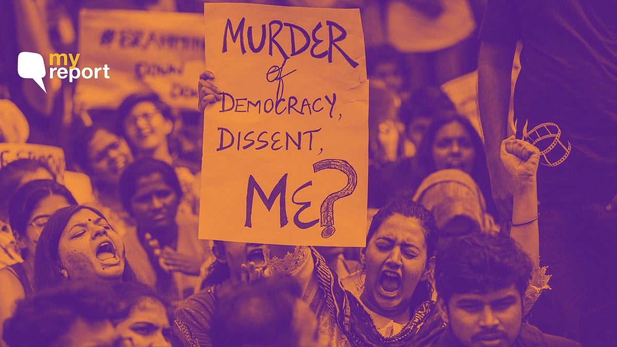TISS, Mumbai students protest against the Citizenship Amendment Act on 16 December, 2019. 