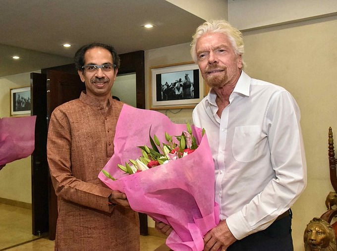 Uddhav Thackeray and Richard Branson 
