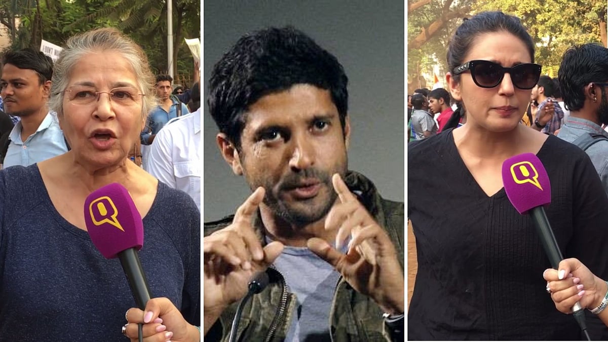 Celebs at August Kranti Maidan in Mumbai.