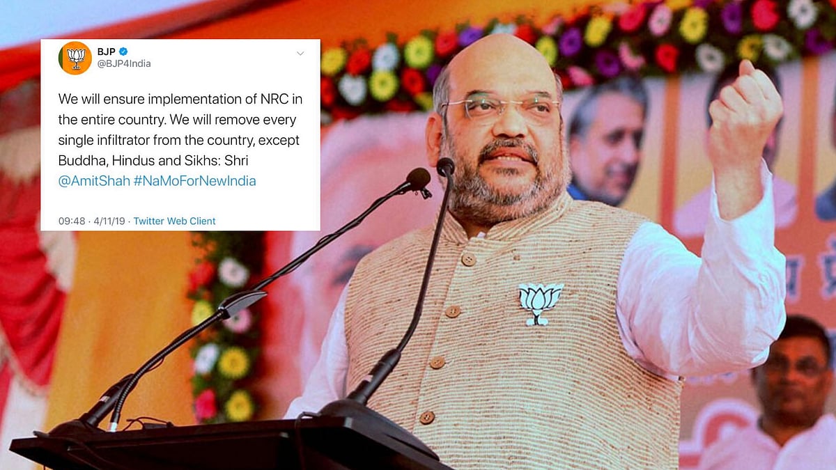 The tweet said, “We will remove every single infiltrator from the country, except Buddhists, Hindus and Sikhs.”