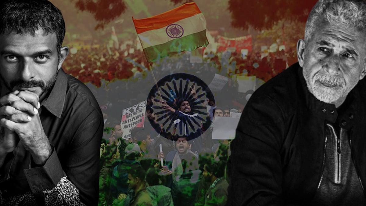 TN Krishna and Naseeruddin Shah pay tribute to the Indian Constitution.