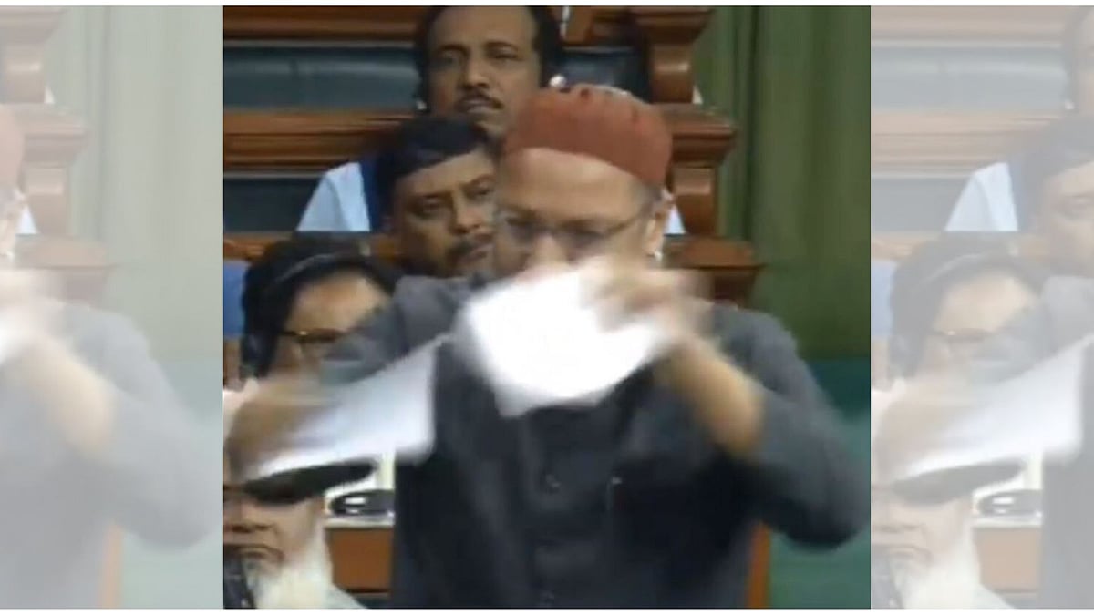 Asaduddin Owaisi tore apart a copy of the Citizenship Amendment Bill