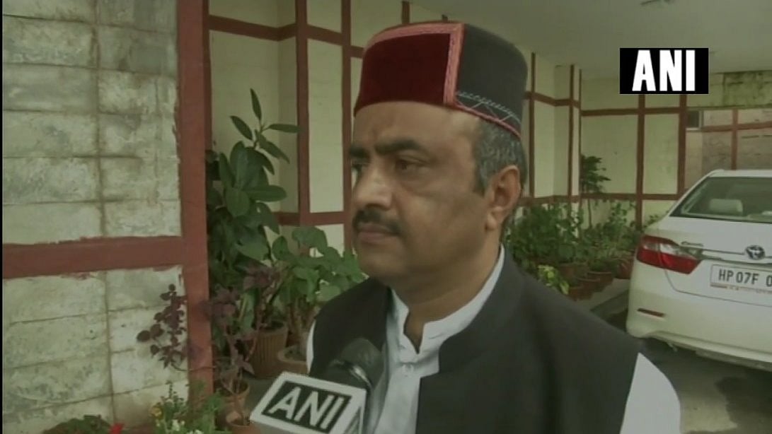 File photo of Rajiv Saizal, Himachal Pradesh’s Social Justice and Empowerment Minister 