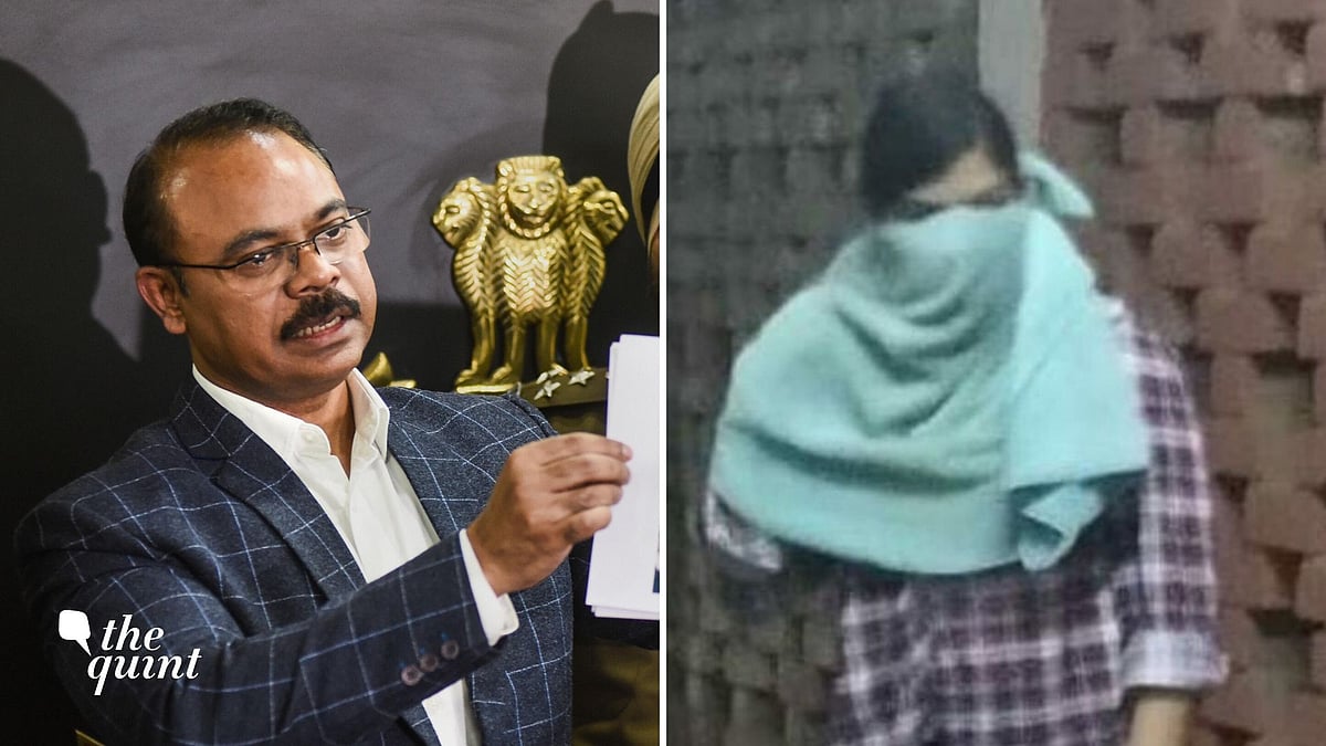 Dr Joy Tirkey of the crime branch (left) and a purported photograph of DU student Komal Sharma.