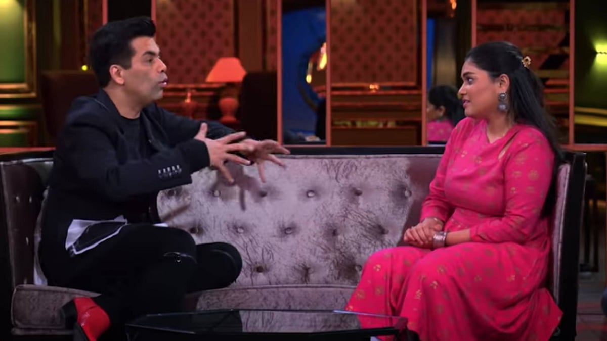 Karan Johar in a still from Netflix reality show <i>What the Love!</i>