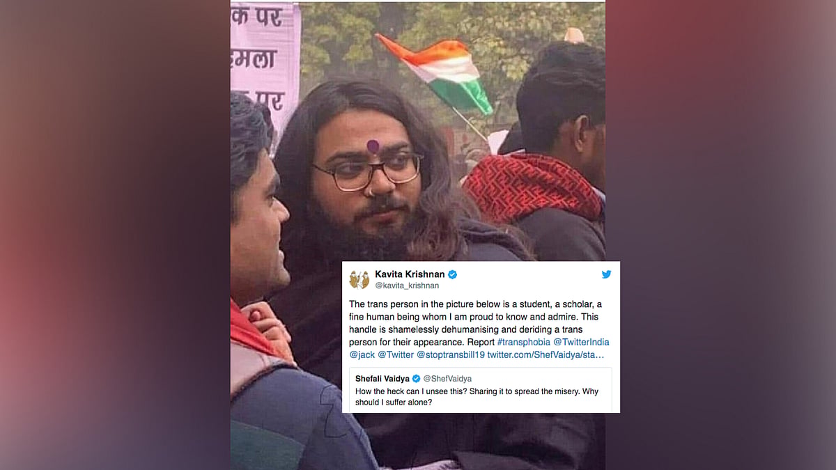 Netizens slam Shefali Vaidya for sharing a ‘transphobic’ tweet.
